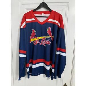St. Louis Cardinals Hockey Style Jersey Adult Size XL